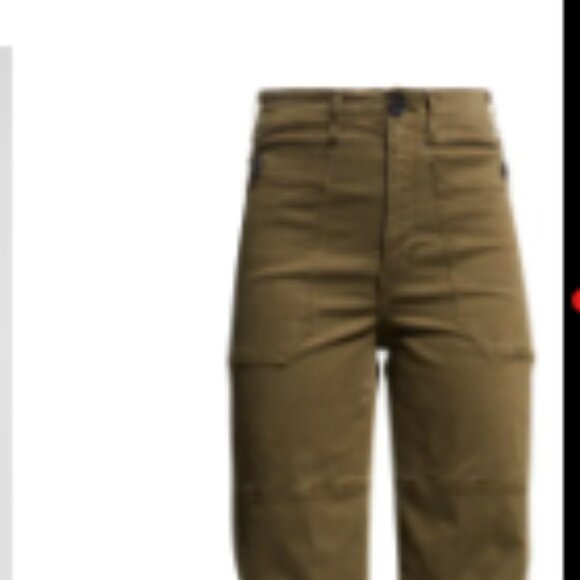 FRAME Army Green Oversized Pocket Utility Pants - 23 - Picture 5 of 5